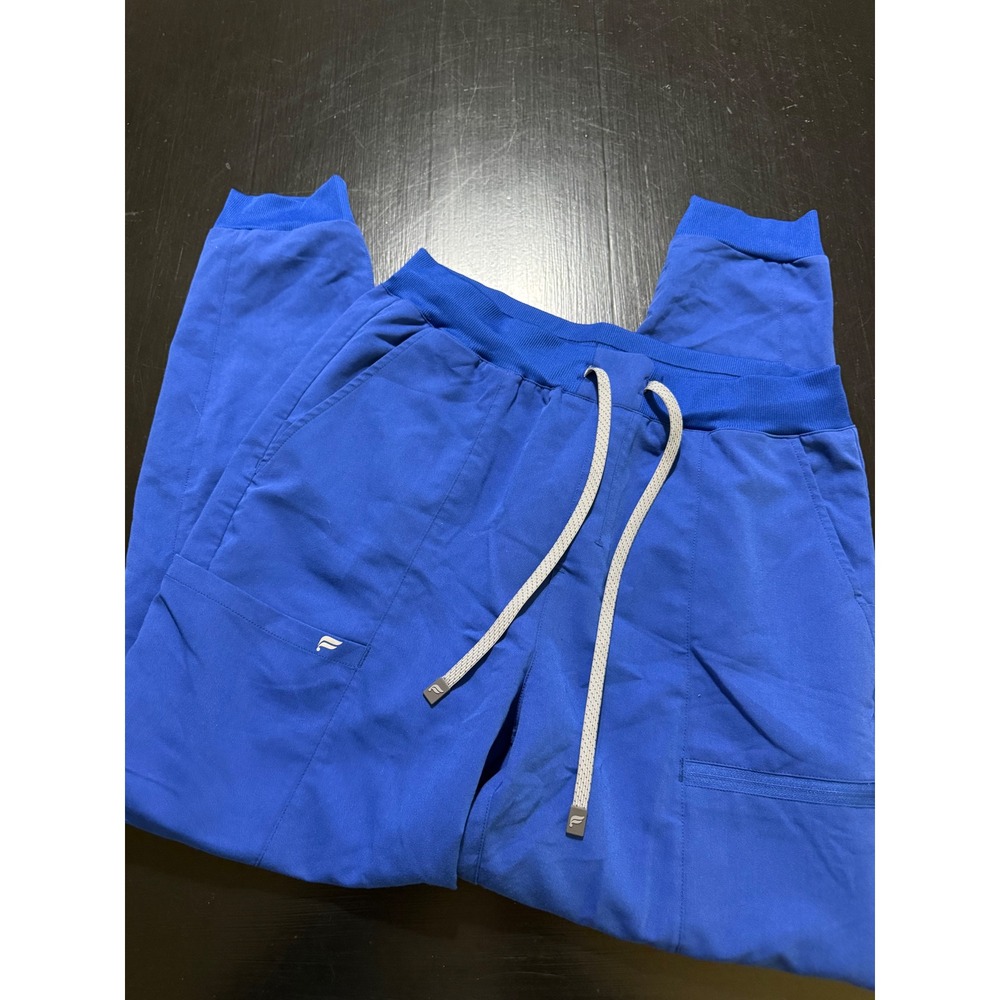 Fabletics Royal Blue Jogger Scrub pants Women Medium Activewear Drawstring Cuffs